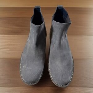 NEW Hawke & Co Men's Skylark Grey Suede & Textile Chelsea Boots‎ Round Toe 11